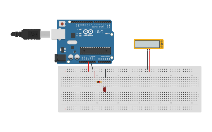 Circuit design Ejercicio 1: LED | Tinkercad
