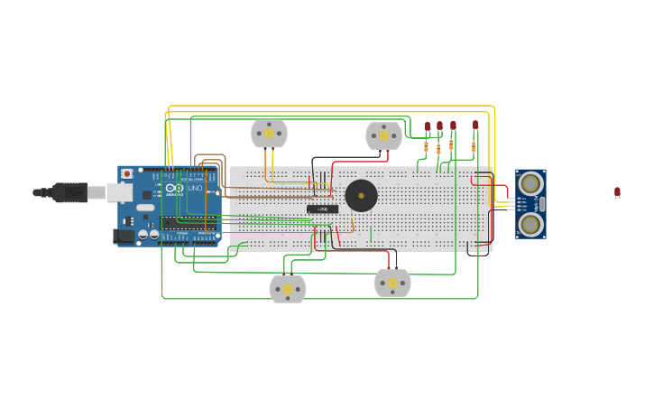 Circuit design Copy of SEMANA 6-ROBOTICA-EVASOR DE OBSTACULOS | Tinkercad