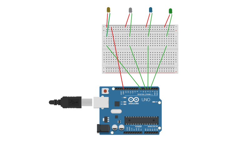 Circuit design LED on-off | Tinkercad