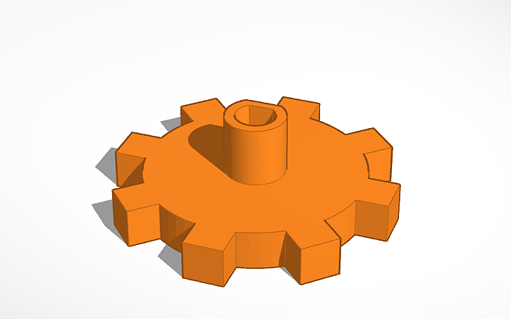 Cad Rendered 3 Cogs 3D design Cogs Extruder Knob (Ender 3) - Tinkercad