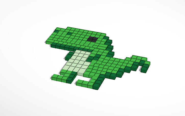 pixel art grid dinosaur simple Pixel dinosaur art 8 bit objects retro ...