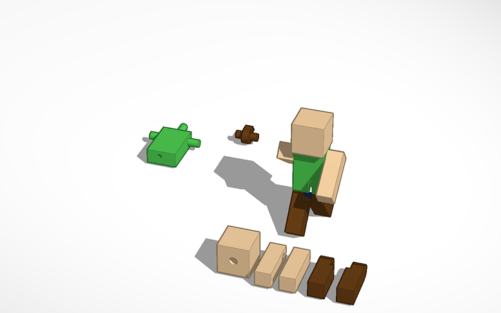 3D Design Minecraft Alex Tinkercad