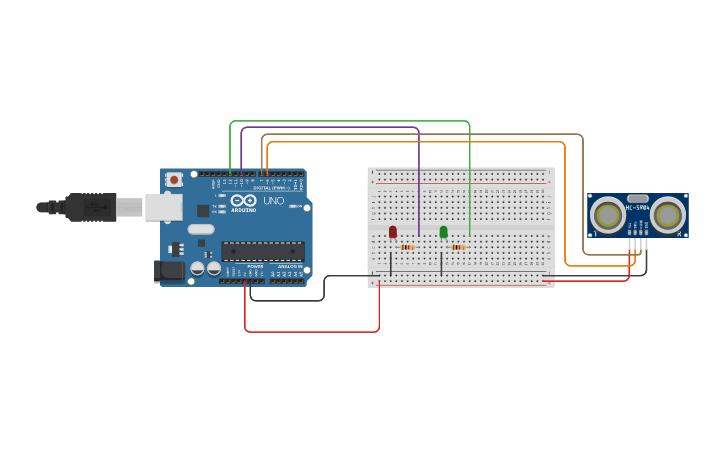 Circuit design Sensor de Aproximação - Tinkercad