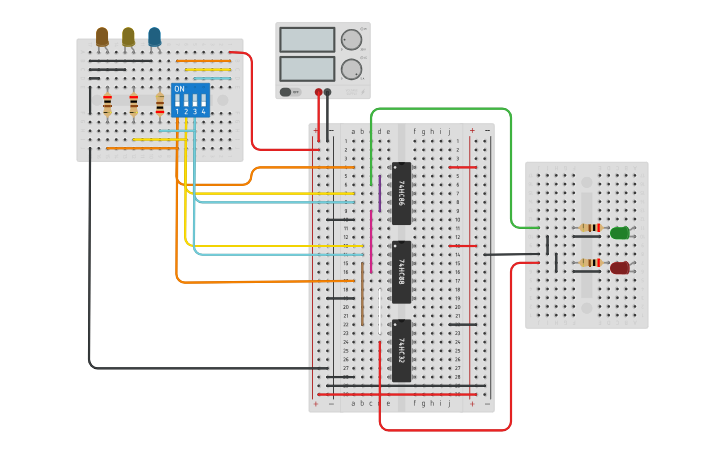 Full Adder Circuit Tinkercad