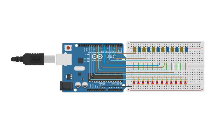 Circuit design 1.2.33. Dynamic LED Snake Animation with Arduino 2-13 ...