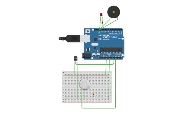 Circuit design Real time environment monitoring - Tinkercad