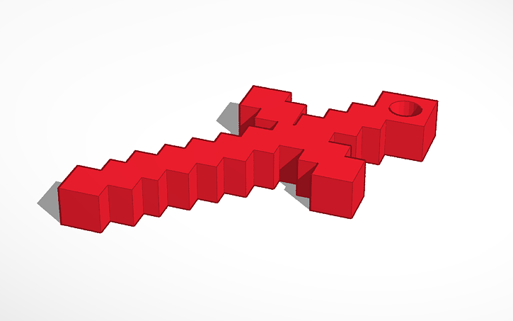Minecraft Schwert Tinkercad