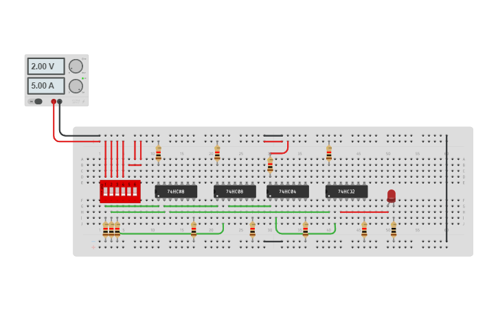 Circuit design compuertas logicas - Tinkercad