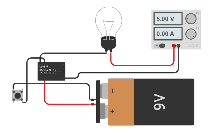 Circuit design Relay - Tinkercad