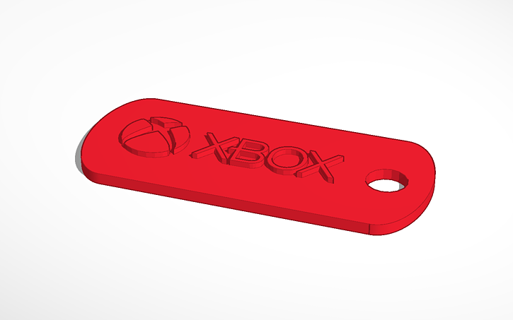 Xbox Logo Key Chain Tinkercad