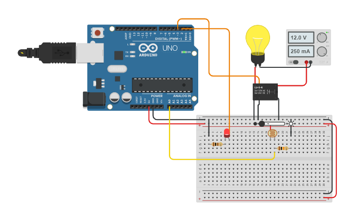 Circuit design Light sensor - Light Bulb | Tinkercad