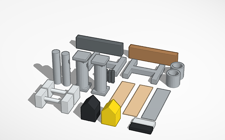 Tinkercad Components List 3D design Building parts - Tinkercad