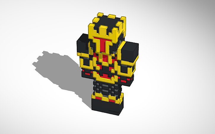 3d Design Minecraft Nether Knight Tinkercad