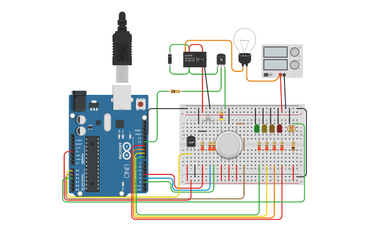 Circuit design Arduino – Ficha 11 | Tinkercad