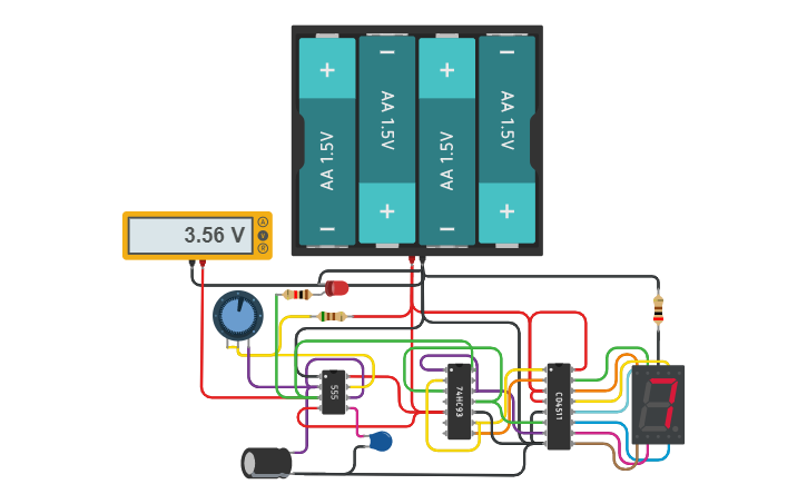 Circuit design Timer Counter 7493 and 4511 7 Segment Display D Bhat ...