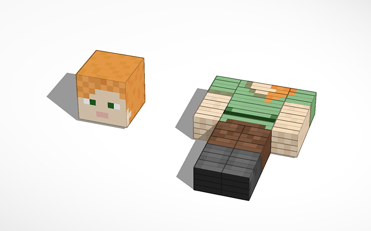 First Alex Model Minecraft 3D design Minecraft Alex Model | Tinkercad