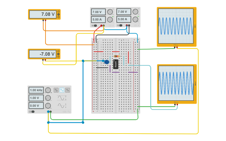 Circuit design Derivatore | Tinkercad