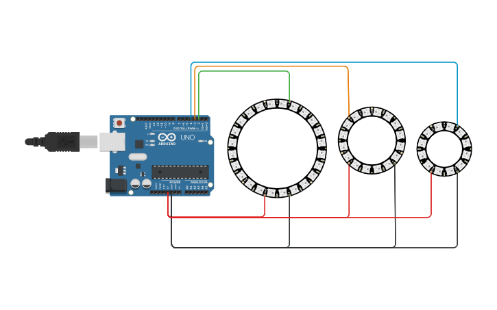 Circuit design Exercício 11 Três Círculos de Leds [Prof.Cristiano ...