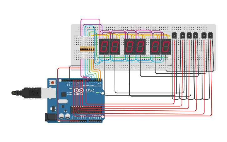 Circuit design Reloj | Tinkercad