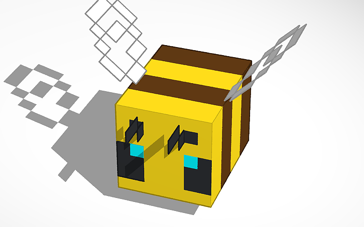 3d-design-minecraft-bee-tinkercad