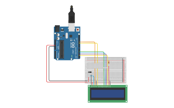 Circuit design LCD | Tinkercad