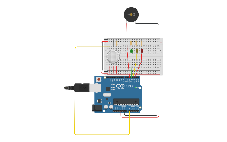 Circuit design Gas_Sensor | Tinkercad