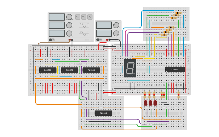 Circuit design 6-0 Counter | Tinkercad