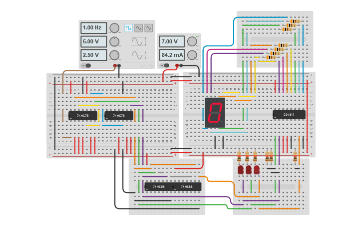 Circuit design 7-Segment Presentation | Tinkercad