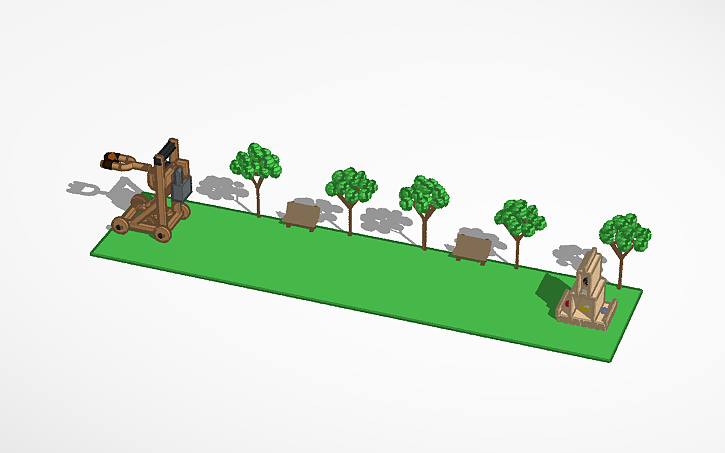 Angry Launcher Design 3D design Angry Cats Catapult - SIM LAB V1 - Tinkercad