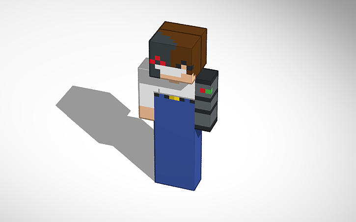 Minecraft Bionic Character Drawing 3D design Bionic Minecraft Skin | Tinkercad