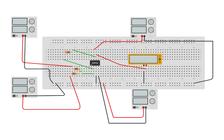 Kmp Analog Electronics Exp 2 Rk University To Design Adder For The Given Signals By Using Operational Amplifier Tinkercad