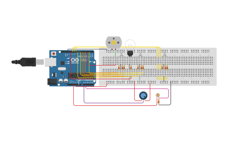 Circuit design Ultimate 7 project. - Tinkercad