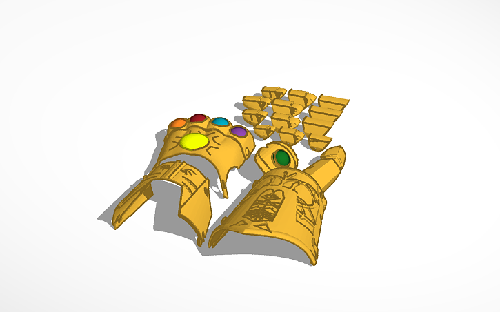 3D design Infinity Gauntlet - Tinkercad