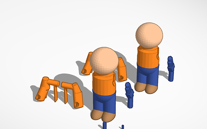 3D design Mini Figure Kit (3D printable) - Tinkercad