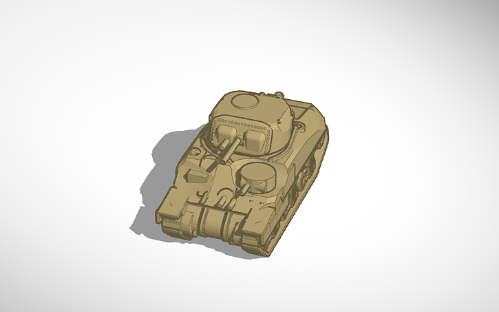 3D design Canadian Ram II tank - Tinkercad
