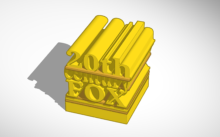 3D design 20th century fox logo - Tinkercad
