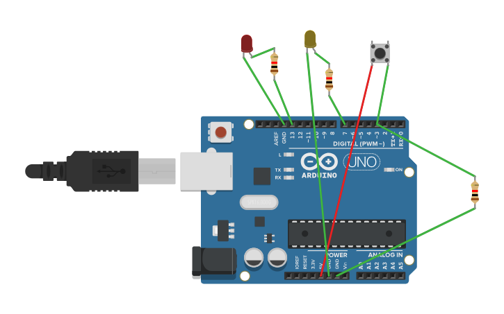 Circuit design Copy of Contagem de pulso no monitor serial - Tinkercad