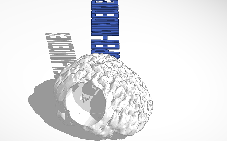 3D design open minded brain | Tinkercad