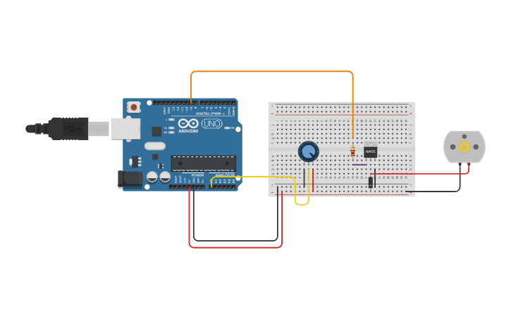 Circuit design ARDUINO MOTOR DC - Tinkercad