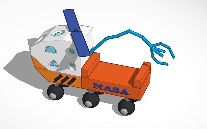 3D design ROVER MOON - Tinkercad