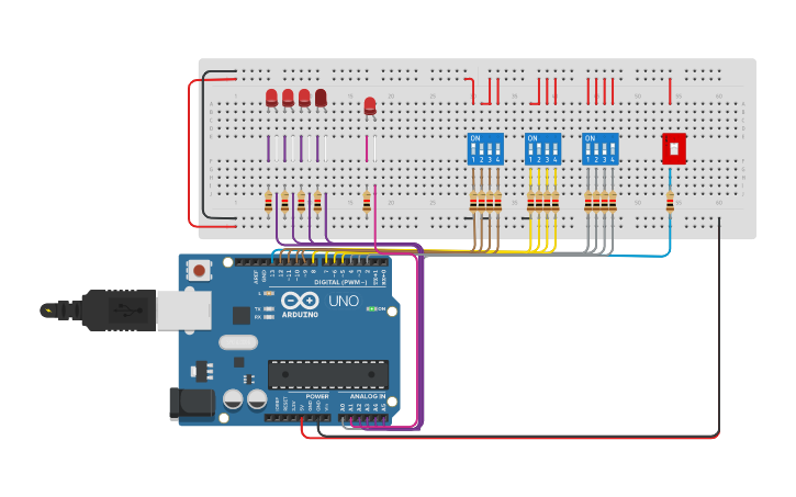 Circuit design ALU - Tinkercad