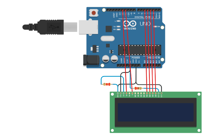 Circuit design Lcd Arduino - Tinkercad