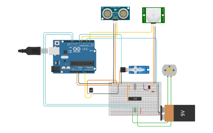 Circuit design Home Automation System - Tinkercad