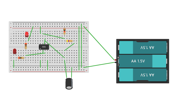 Circuit design dual_flashing_LED_lab_3 | Tinkercad