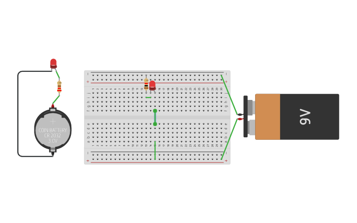 Circuit design Simple LED Circuit - Tinkercad