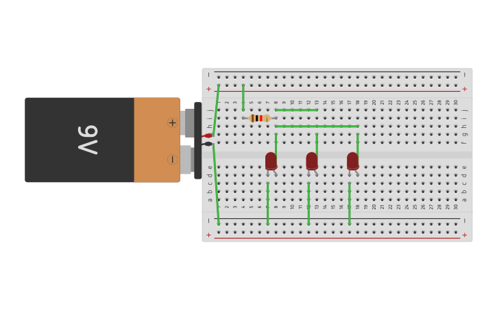 Circuit design parallel circuit - Tinkercad