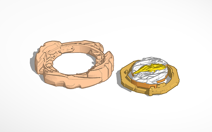3D design Cyclone Ragnarok Beyblade DB System - Tinkercad