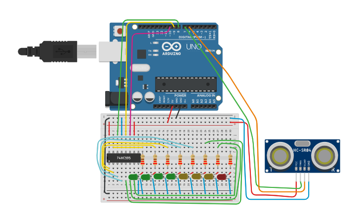 Circuit design bargraph_mju | Tinkercad