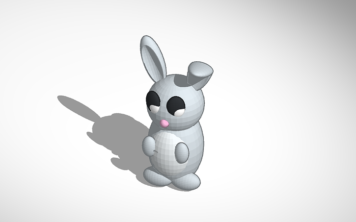 3D design Gray Bunny - Tinkercad