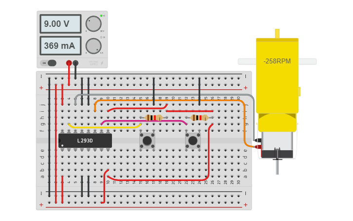 Circuit Design L293d Motor Dc Sin Arduino Tinkercad